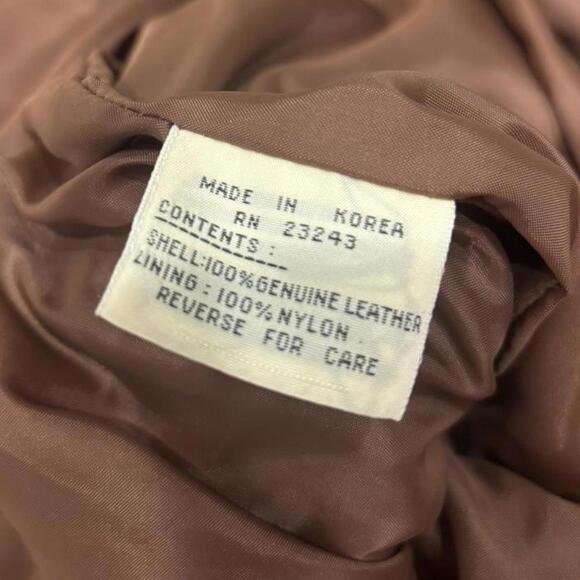 80s Vintage - Fringe Leather Jacket. Chestnut Brown. FORENZA. - Picture 4 of 7